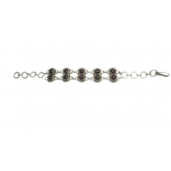 Designer Sterling Silver Bracelet setted with Garnet Stone